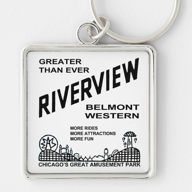 Chaveiro Riverview Amusement Park, Chicago, IL 1904-1967 (Frente)