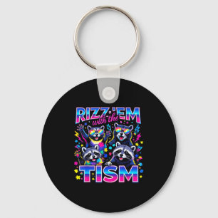 Chaveiro Rizz em com o tism meme de guaxinim autista autism