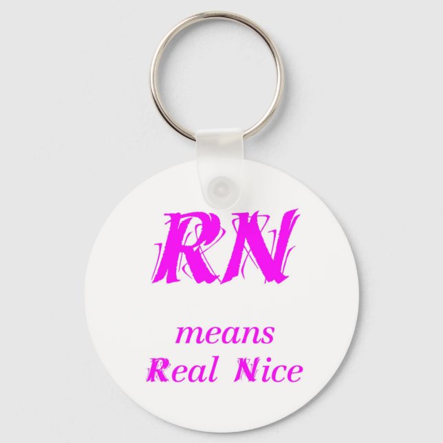 Chaveiro RN significa Real Nice (rosa) (Frente)