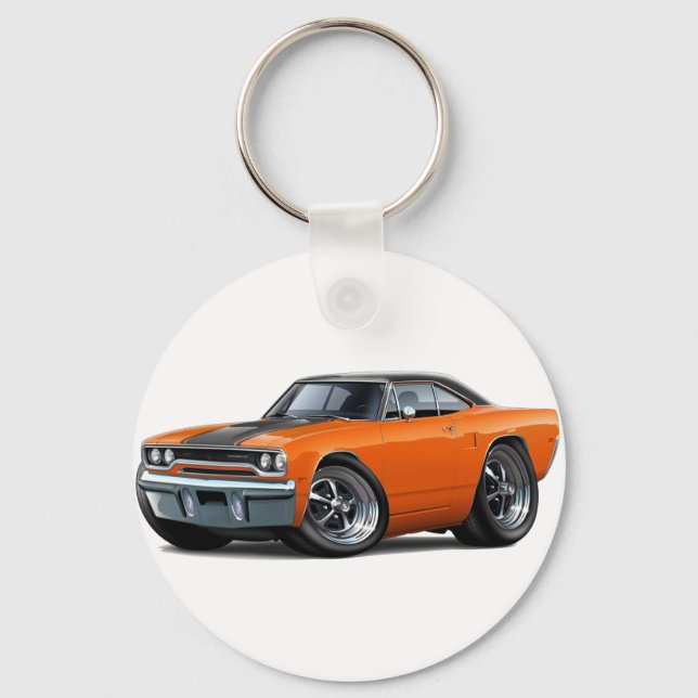 Chaveiro Roadrunner Laranja-Preto 1970 Topo (Frente)
