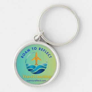 Chaveiro Roam to Reflect azul e amarelo