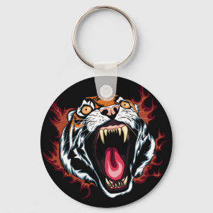 Chaveiro Roaring Tiger Face Zangada