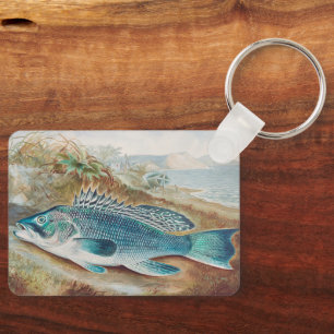 Chaveiro Robalo por S.A. Kilbourne, Peixe Vintage