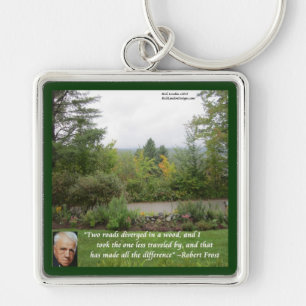 Chaveiro Robert Frost Wisdom Cita "Road Mless Traveled"