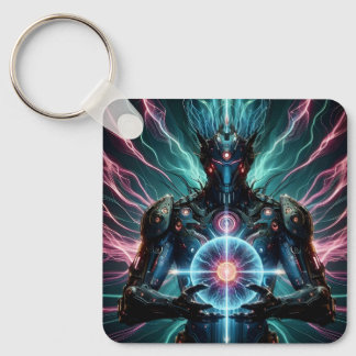 Chaveiro Robô Futurista Núcleo Cósmico Cyberpunk