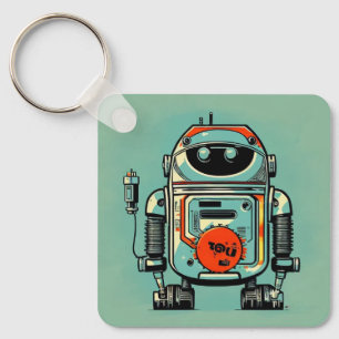 Chaveiro robô vintage, velho galão-do-rússia sujo