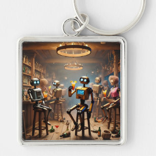 Chaveiro robots having fun in a bar