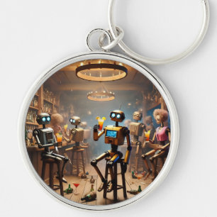 Chaveiro robots having fun in a bar
