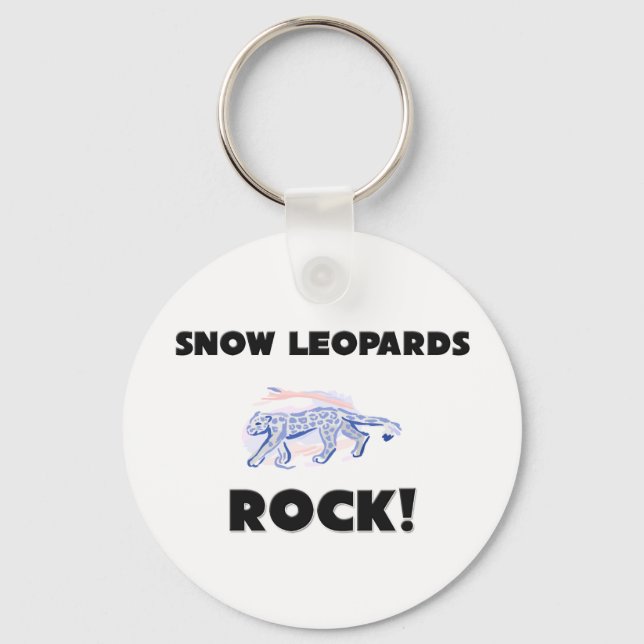 Chaveiro Rocha de Leopardos de Neve (Frente)