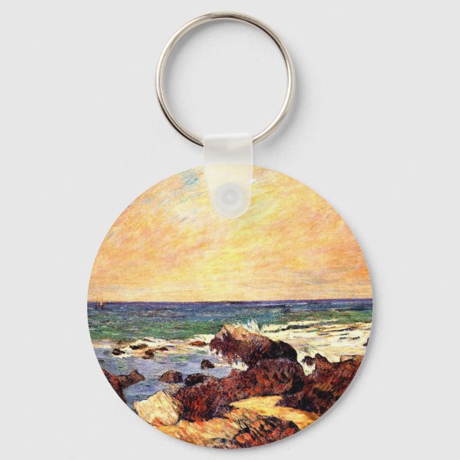 Chaveiro Rochas e Mar por Paul Gauguin, (Frente)