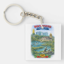 Chaveiro Rochester MN Minnesota Landmarks Keychain