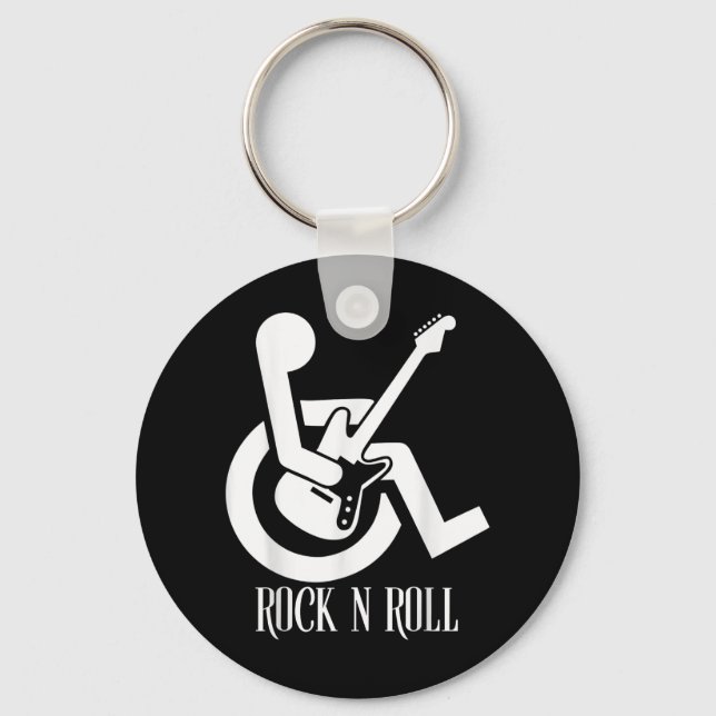 Chaveiro Rock And Roll Handicap Parking Engraçado Guit Acús (Frente)