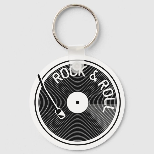 Chaveiro Rock And Roll Vinyl Record (Frente)