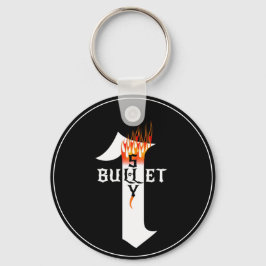 Chaveiro Rock Heavy Metal Musical One Bullet Shy Flames