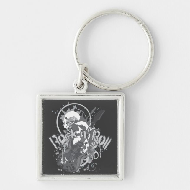 Chaveiro Rock n' Roll Skulls (Frente)