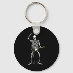 Chaveiro Rock On Halloween Skeleton Guitarist Rock And Roll