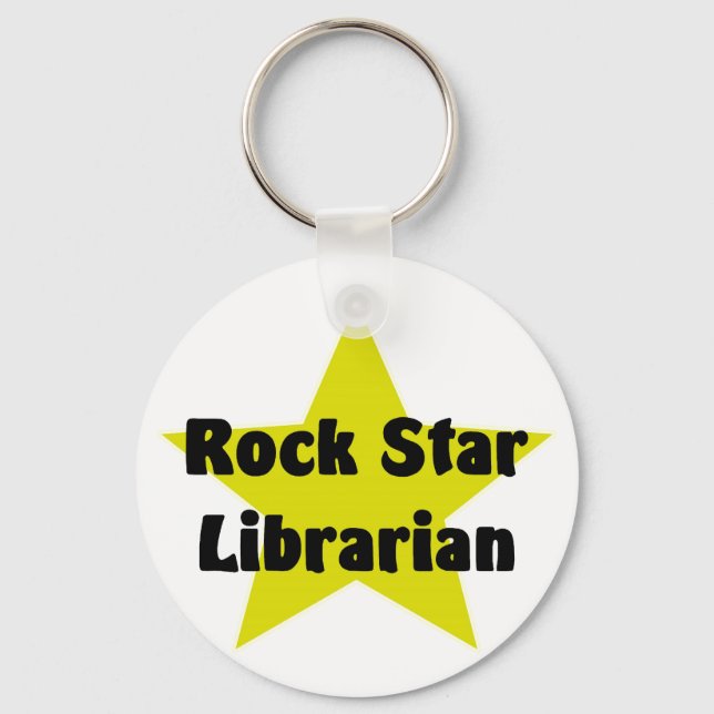 Chaveiro Rock Star Librarian (Frente)