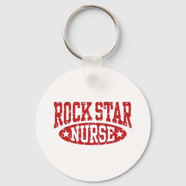 Chaveiro Rock Star Nurse (Frente)