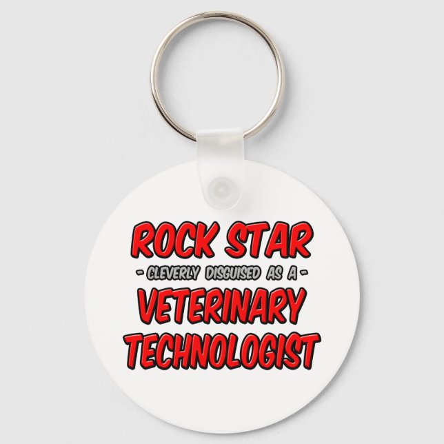 Chaveiro Rock Star .. Veterinary Technologist (Frente)