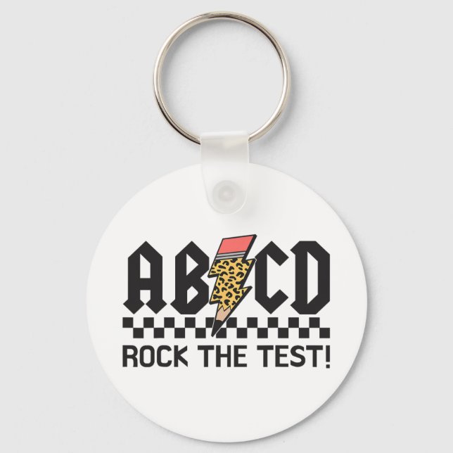 Chaveiro Rock The Test Abcd Testing Day Professors Meninas (Frente)