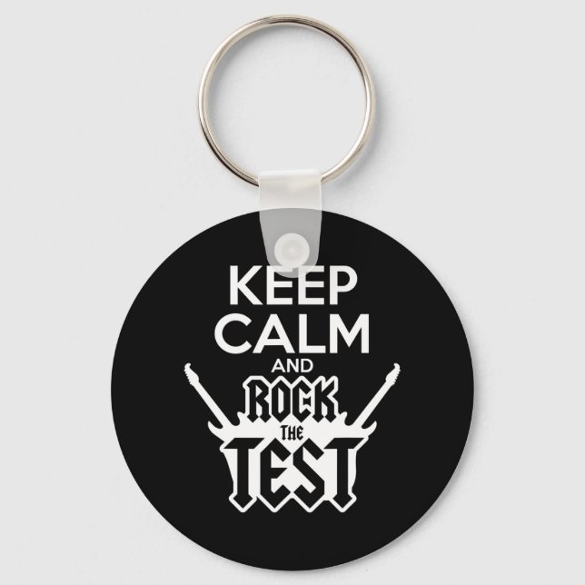 Chaveiro Rock The Test Day Teacher Testing State Ideo Schoo (Frente)