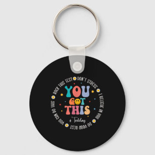 Chaveiro Rock The Test Teacher Testing Day Motivational Tes
