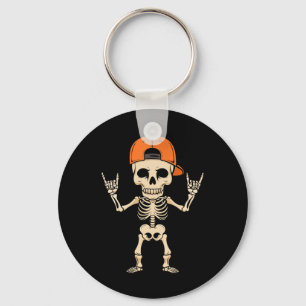 Chaveiro Rocker Skeleton Boné Halloween Punk Rock Men