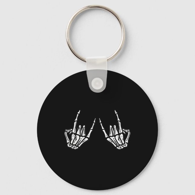 Chaveiro Rocker Skeleton Rocha Sobre O Dia Das Bruxas (Frente)