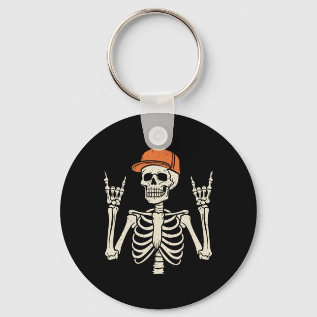 Chaveiro Rocker Skeleton Rock On Hand Skeleton Me (Frente)
