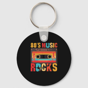 Chaveiro Rocks Musicais dos anos 80 - Vintage Retro Distres