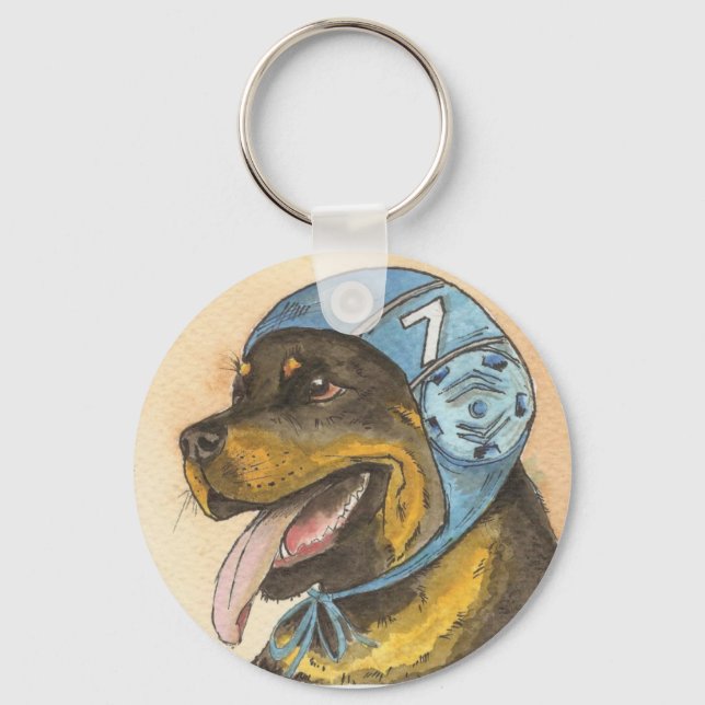 Chaveiro Rockwailler con gorro waterpolo (Frente)