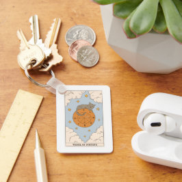 Chaveiro Roda de adivinhação esotérica do cartão tarot da F