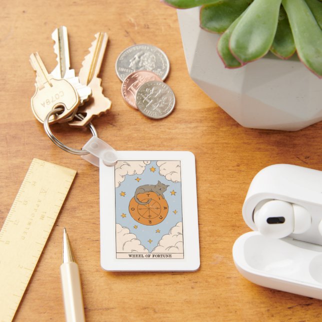 Chaveiro Roda de adivinhação esotérica do cartão tarot da F (Mesa)