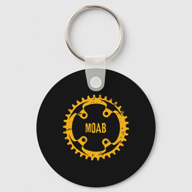 Chaveiro Roda Dentada de Bicicleta Retro Moab Utah  (Frente)