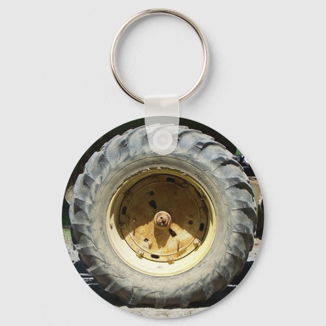 Chaveiro roda do trator amarelo (Frente)