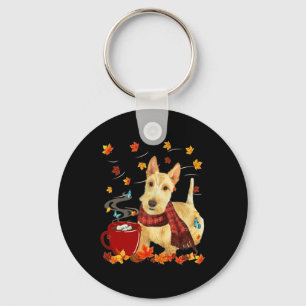 Chaveiro Roda Scottish Terrier - Queda - Chocolate - Quente