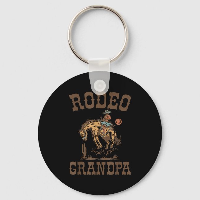 Chaveiro Rodeo Grandpa Cowboy Cowgirl Birthday Family Match (Frente)