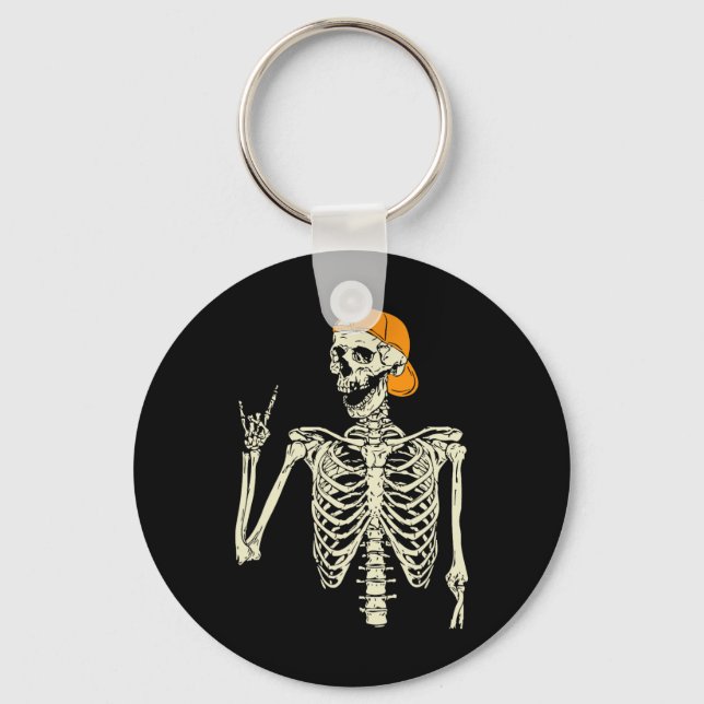 Chaveiro Roker Skeleton Boné Skater Legal Halloween Punk Ro (Frente)