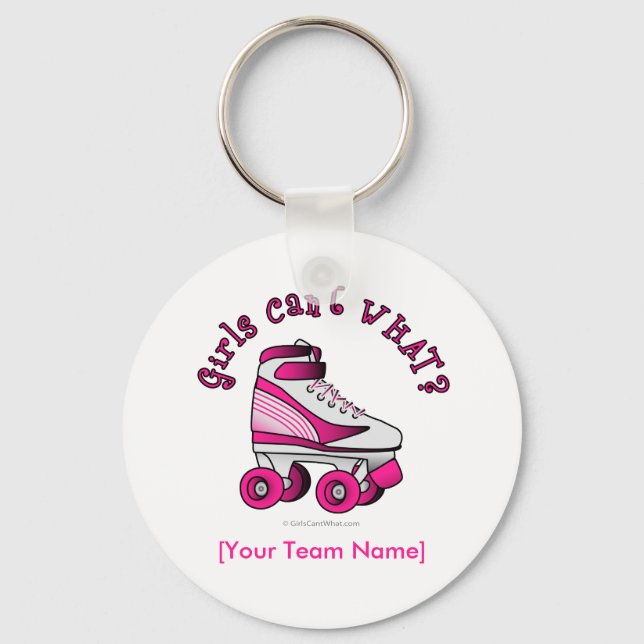 Chaveiro Roller Derby Skate - Pink (Frente)