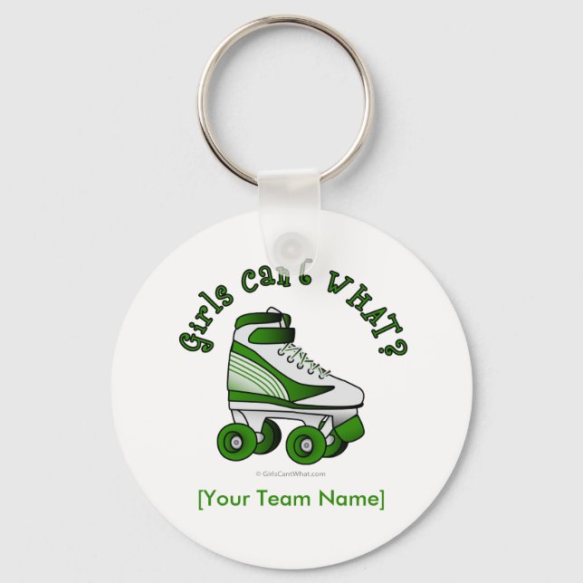 Chaveiro Roller Derby Skate - Verde (Frente)