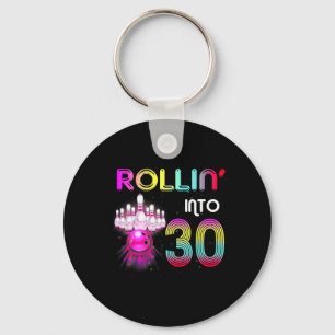 Chaveiro Rollin para 30 30 de Festa de aniversário Birthda