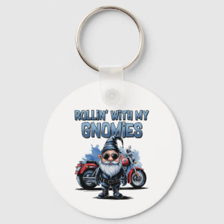 Chaveiro Rollin’ With My Gnomies Motorcycle Key Ring
