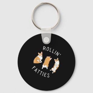 Chaveiro Rolling Fatties Corgi Funny Fat Cute Corgi Lover