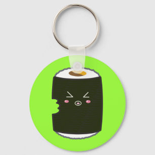 Chaveiro Rolo de sushi de Kawaii com Bitemark