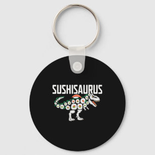 Chaveiro Rolo de Sushi Dinossauro T-rex Comida Japonesa Eng