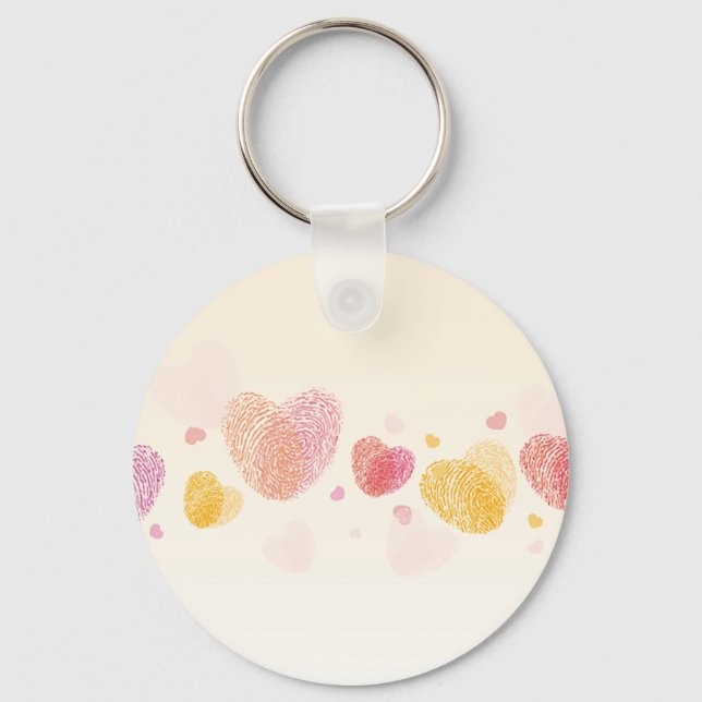 Chaveiro Romance Fingerprint Love Heart (Frente)