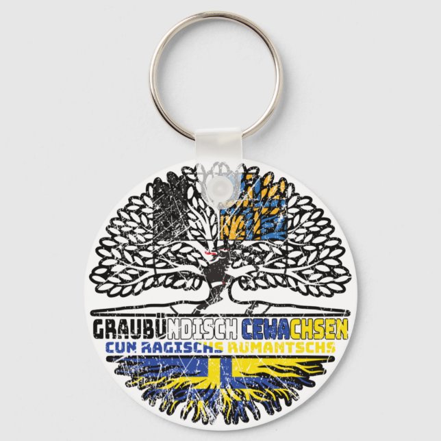 Chaveiro Romanen Rätoromanisch Schweizer Schweiz Baum (Frente)
