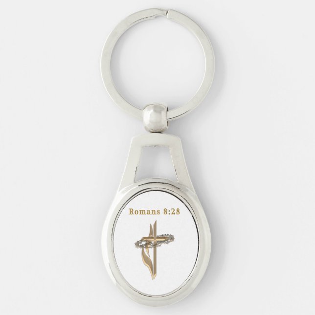 Chaveiro Romanos 8:28 produtos (Frente)