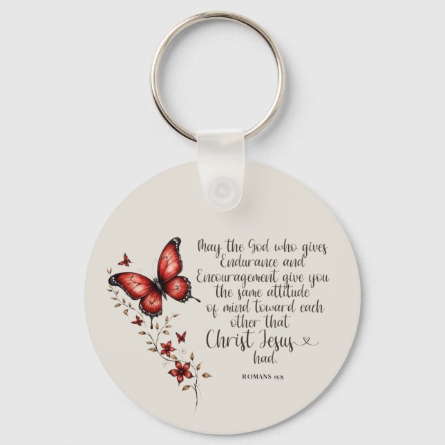 Chaveiro Romanos Imagem Versa de Bíblia 15:5 (Frente)