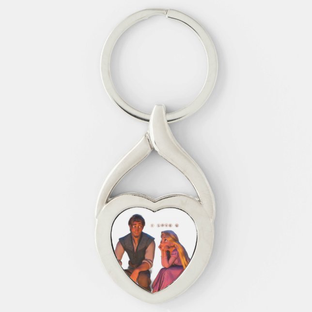 Chaveiro Romantic Heart Keychain – Perfect Love Gift for Co (Frente)